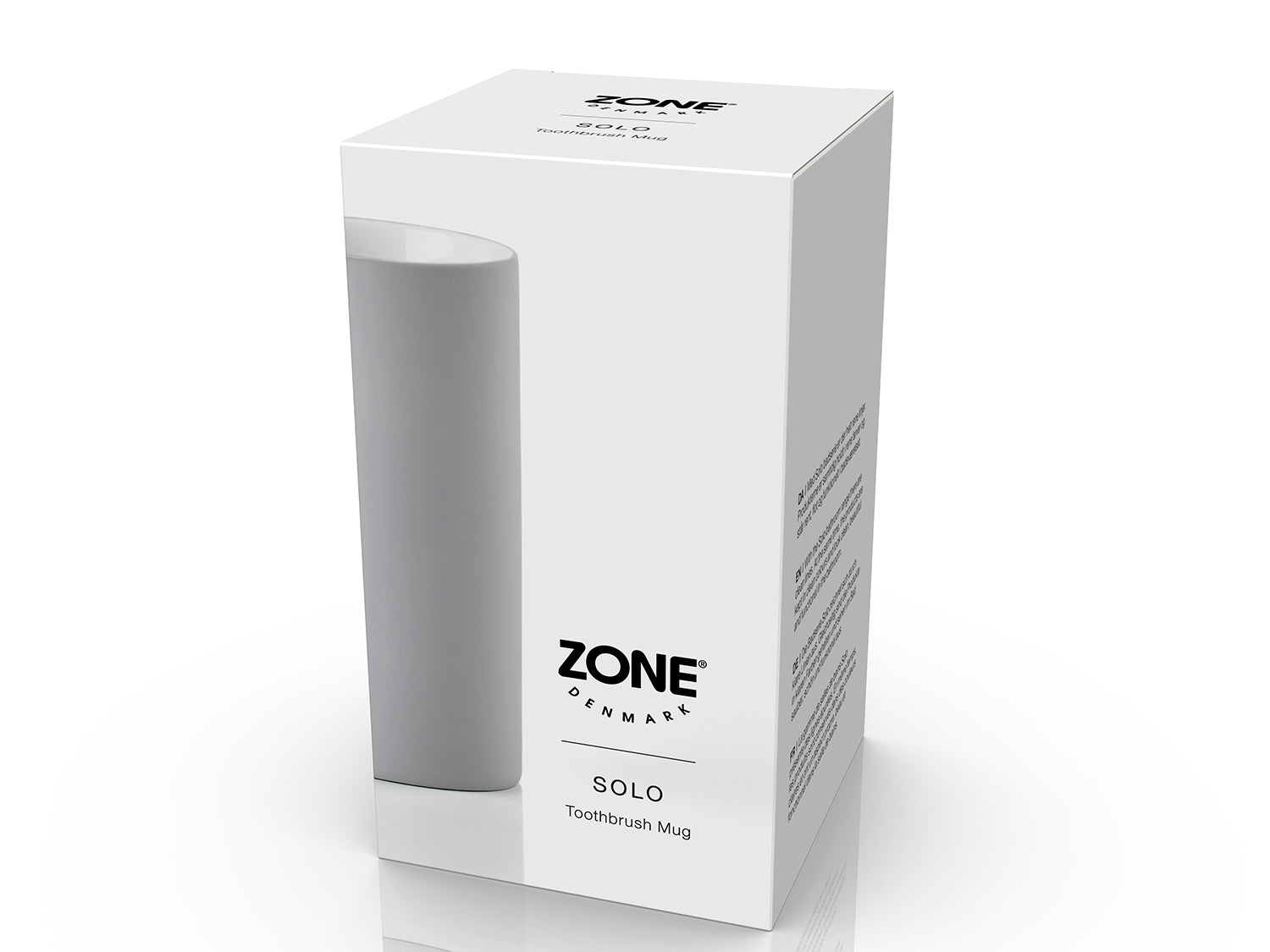 Gobelet pour brosse à dents Solo en Porcelaine Gris clair Zone Denmark - Mathon - 2