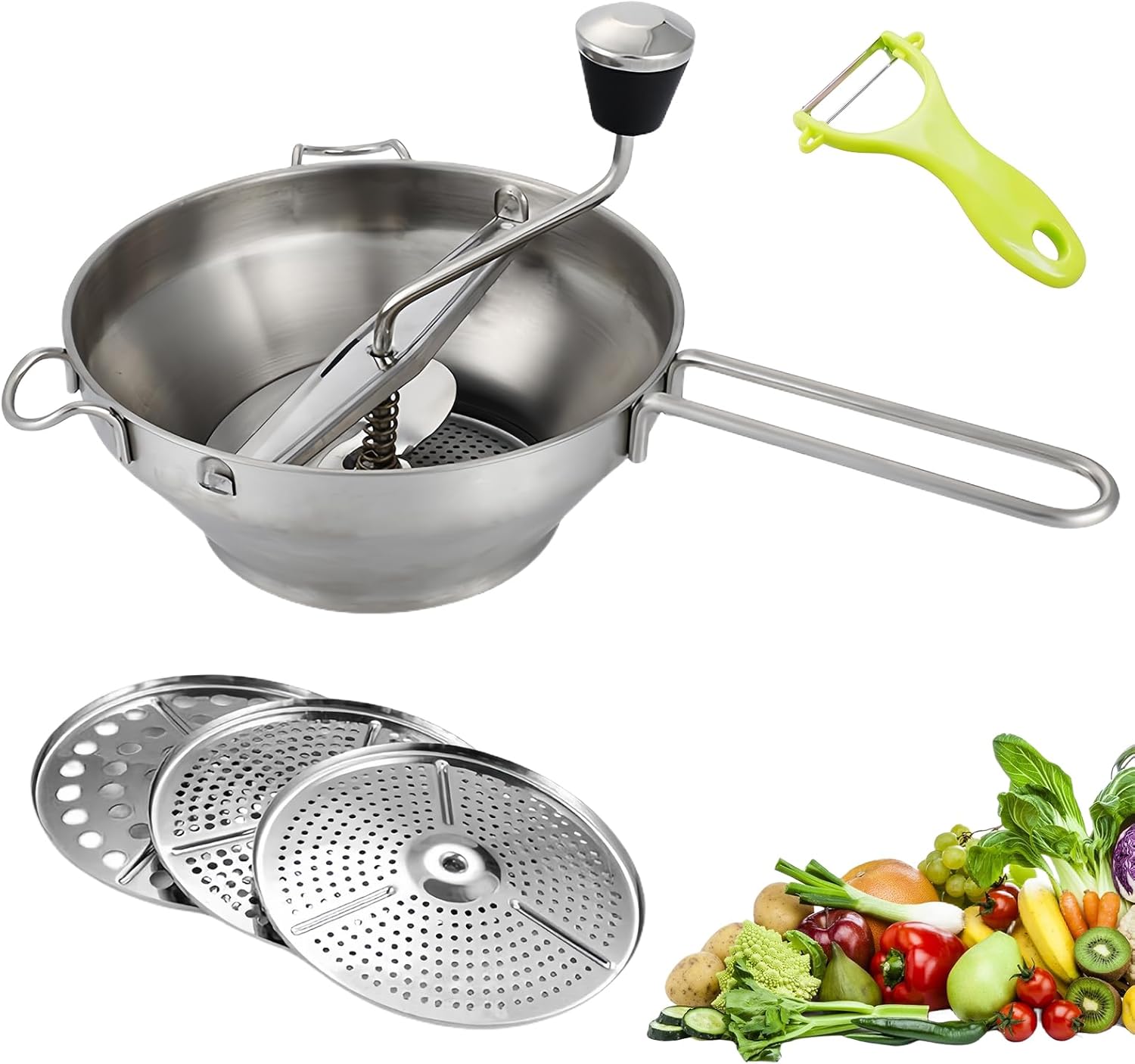 Moulin À Aliments Avec 3 Tamis Et Éplucheur Vendos85 - Mathon