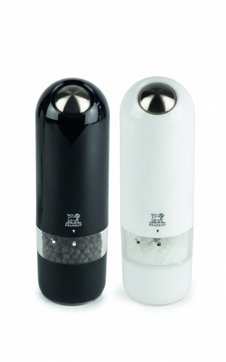 Alaska Duo de moulins à poivre et sel électriques Noir et Blanc 17cm Peugeot - Mathon - 1