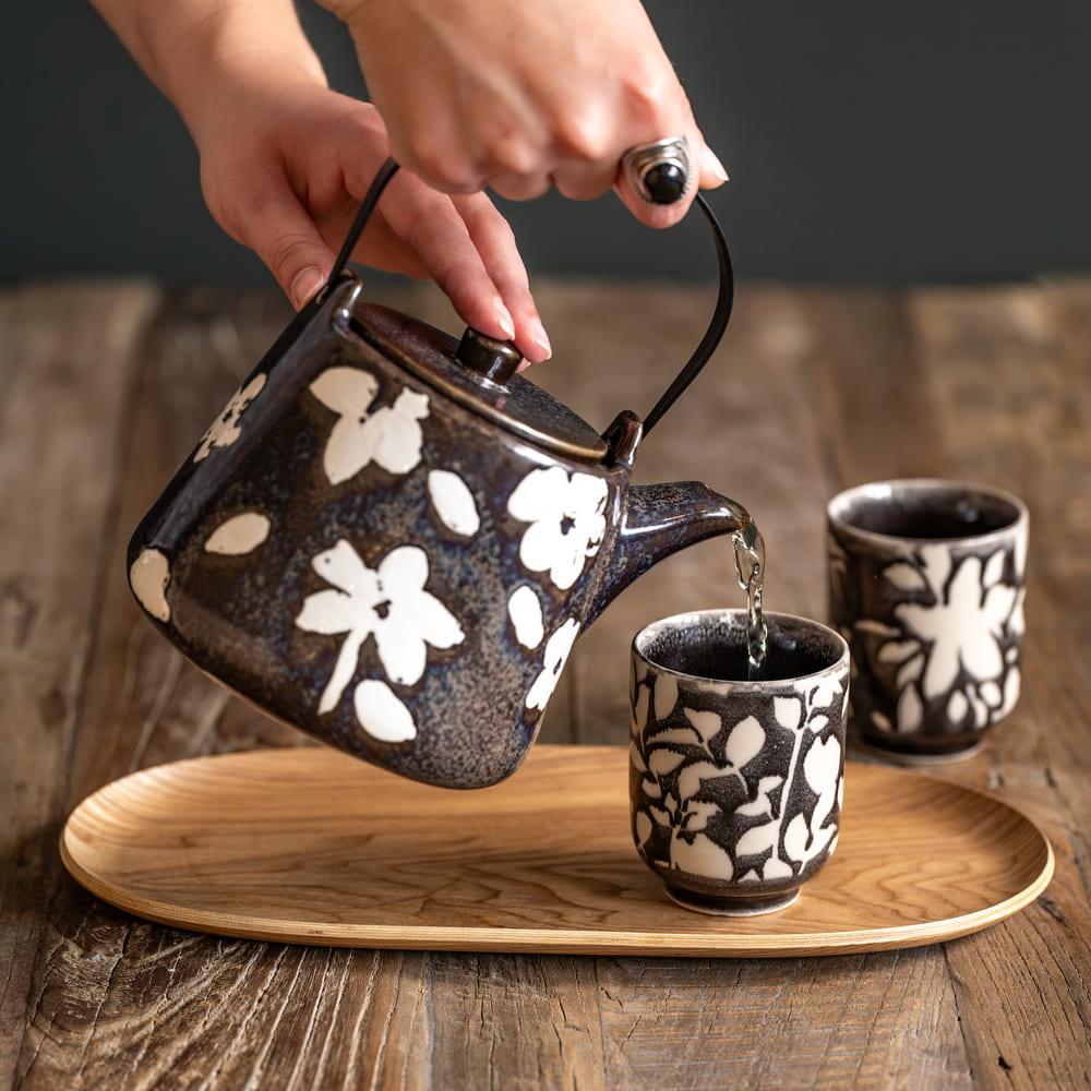 Théière avec filtre Sakura noire 1L Table passion - Mathon - 3