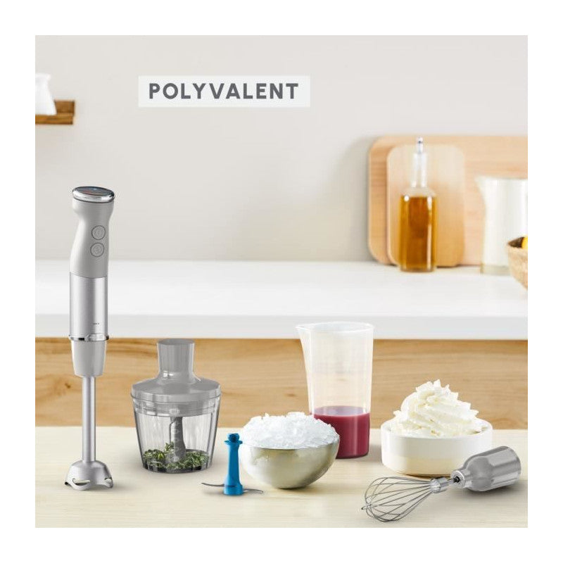 Pied Mixeur Quickchef +, Mixeur Plongeant, 1000 W, 20 Vitesses, 2 Accessoires Dd67eb10 Moulinex - Mathon - 2
