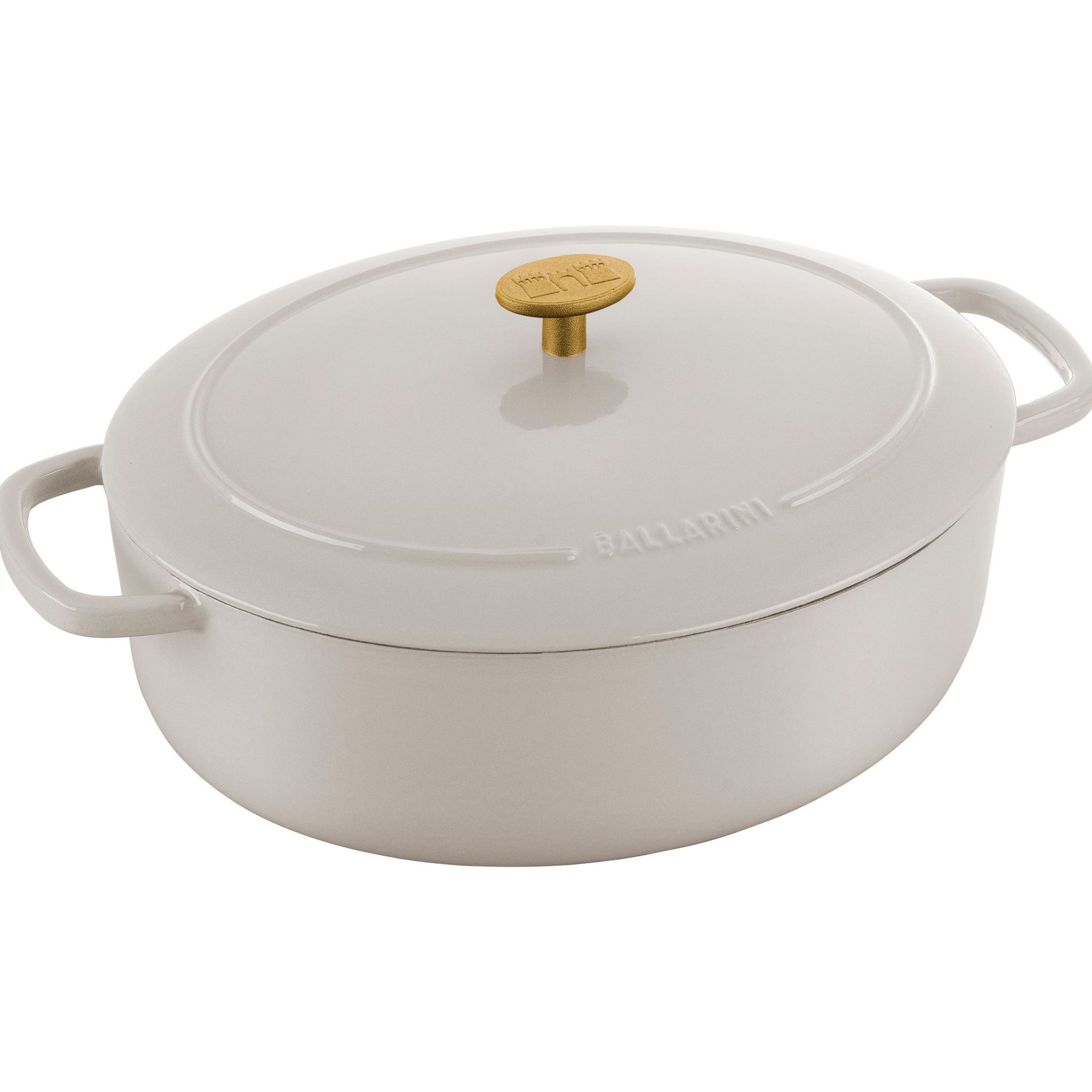 Cocotte Ballarini 33 cm, Ovale, Blanc ivoire, Fonte Ballarini - Mathon - 1