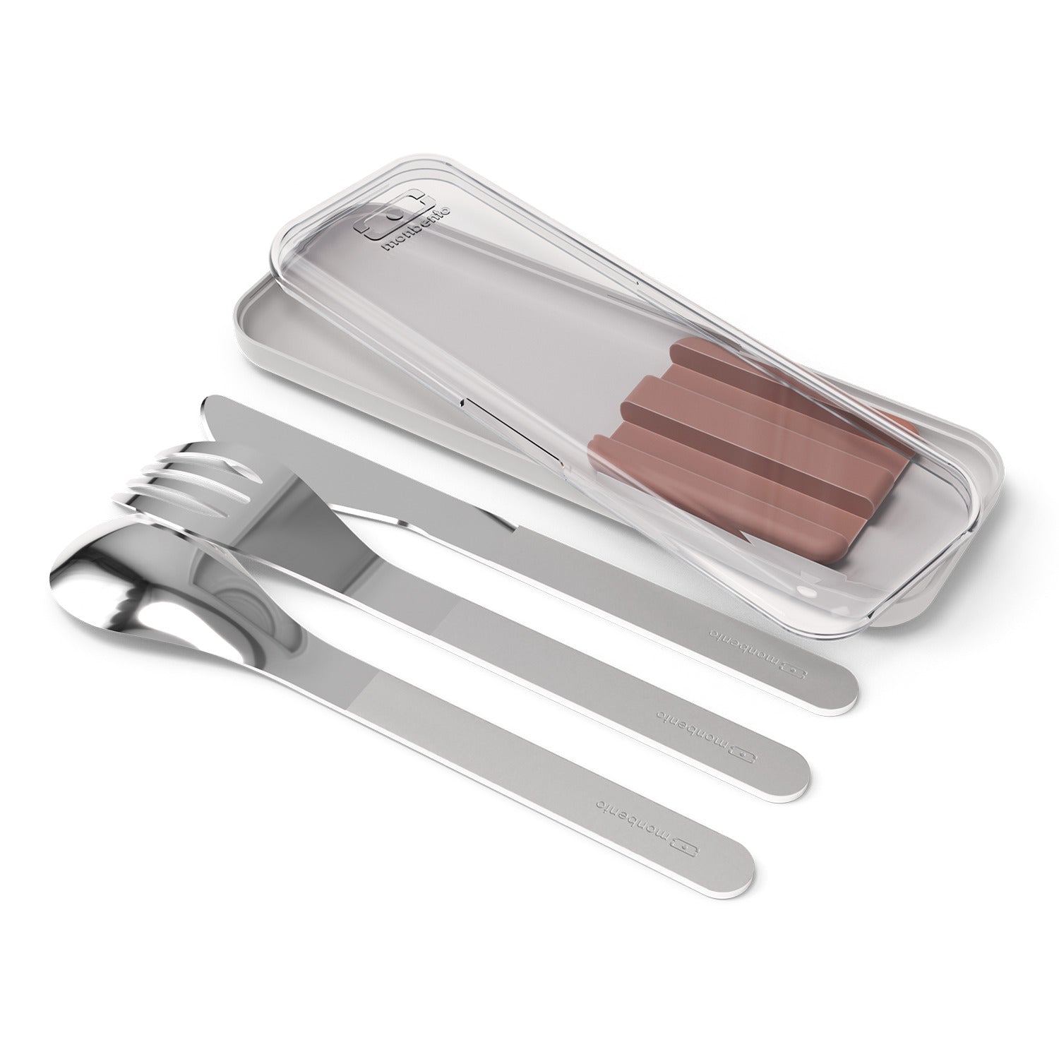 Set repas lunch box 2 étages 1L rose Poppy + accessoires Monbento - Mathon - 4