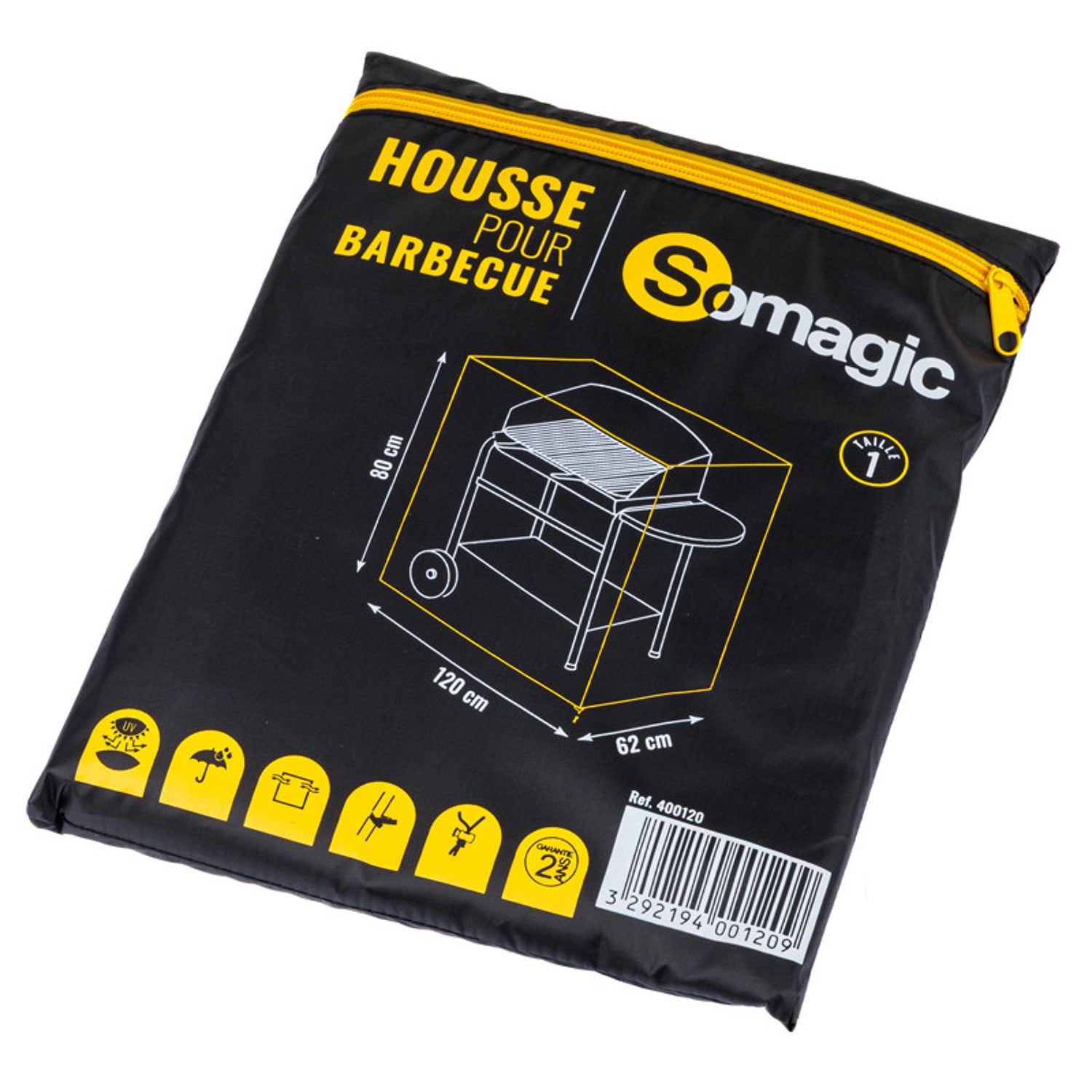 Housse L 120 x l 62 x H 80 cm pour barbecue Somagic - Mathon - 1