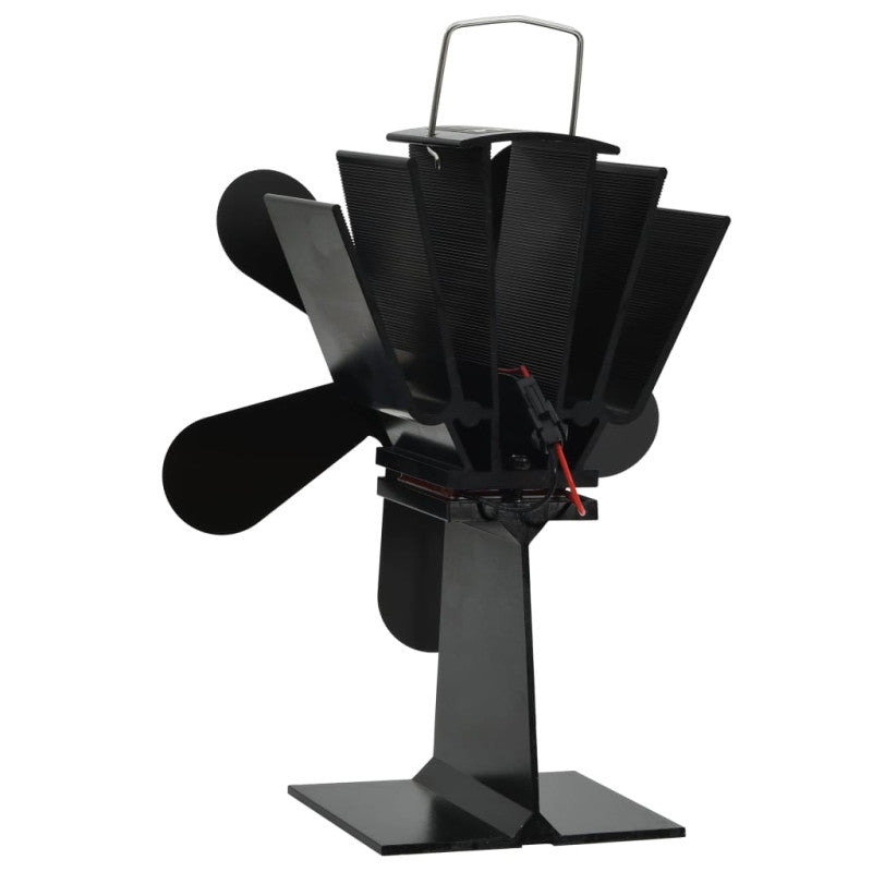Ventilateur De Poêle Alimenté Par Chaleur 5 Pales Noir VIDAXL - Mathon - 5