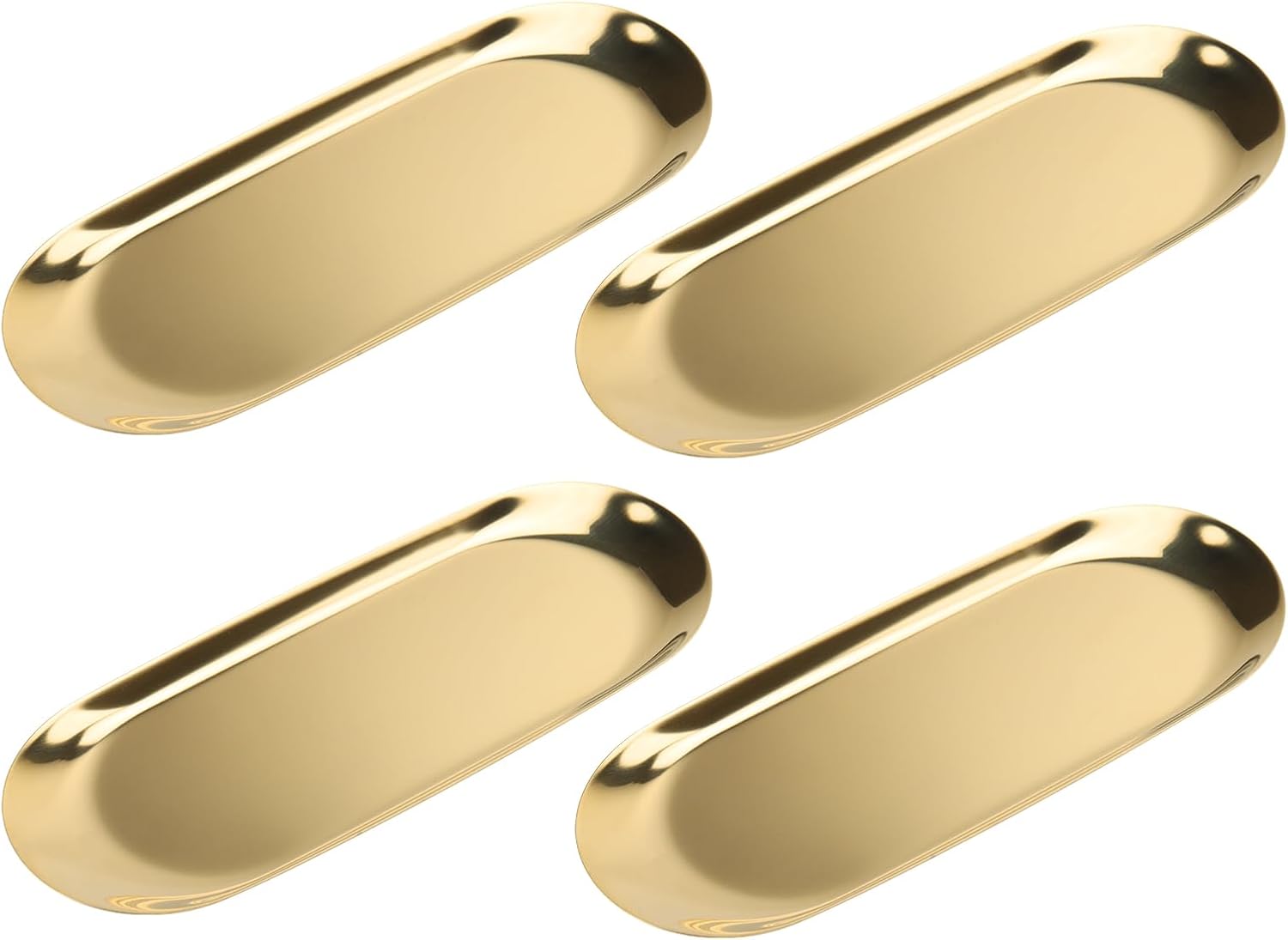 Plateau de Service Doré en Acier Inoxydable – Ovale Vendos85 - Mathon