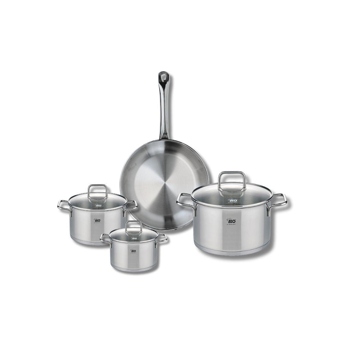 Ensemble de 1 Poêle de cuisson 24 cm et 3 faitouts 12, 14 et 20 cm  Profi Citrin Elo - Mathon - 1