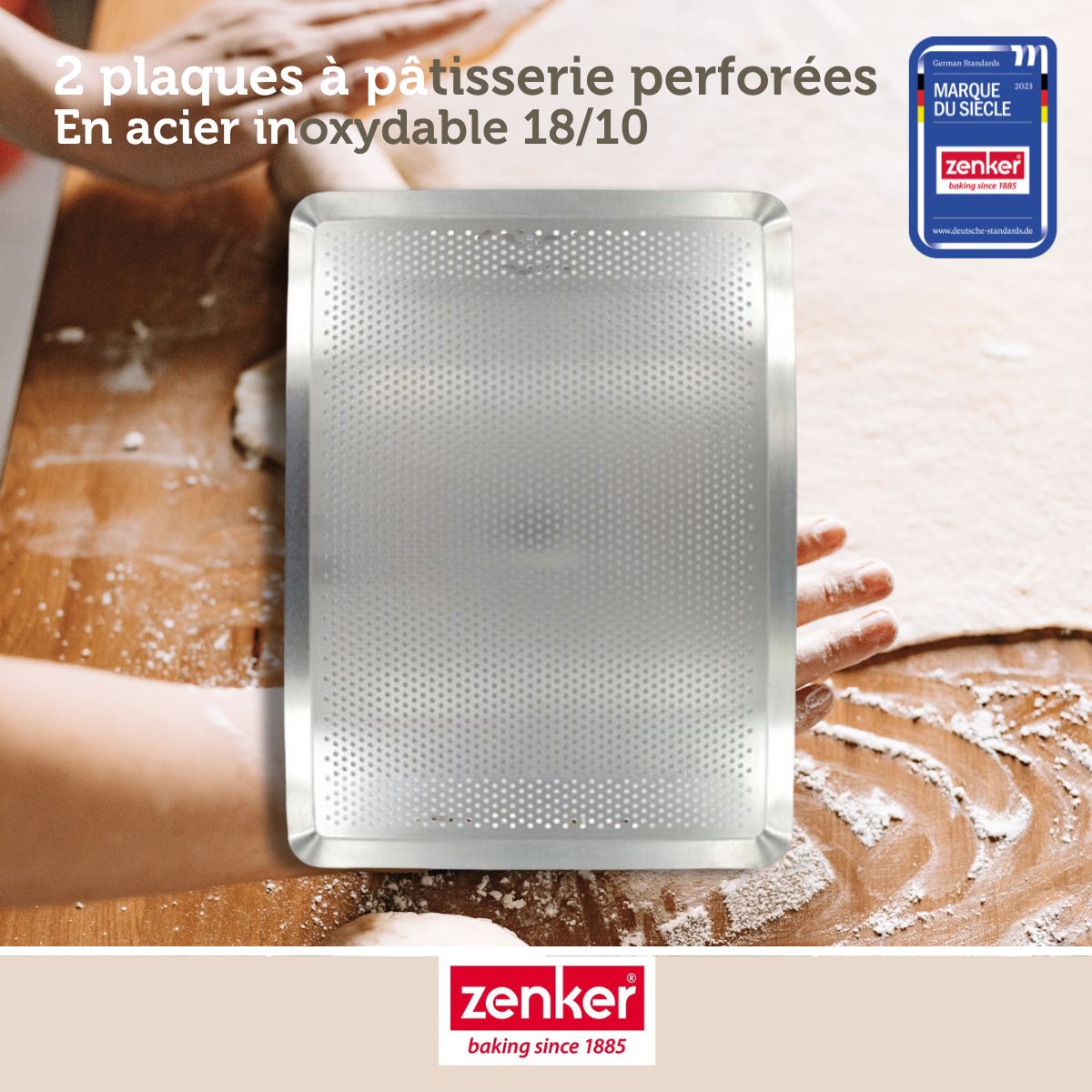 Lot de 2 plaques à pâtisserie perforées en aluminium Zenker Special Cooking Zenker - Mathon - 2