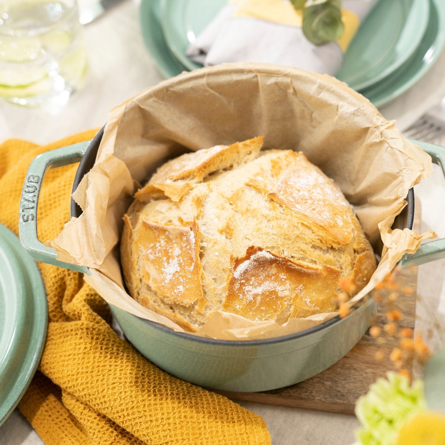 Cocotte 22 cm, Fonte, Rond(e), Sauge Staub - Mathon - 3