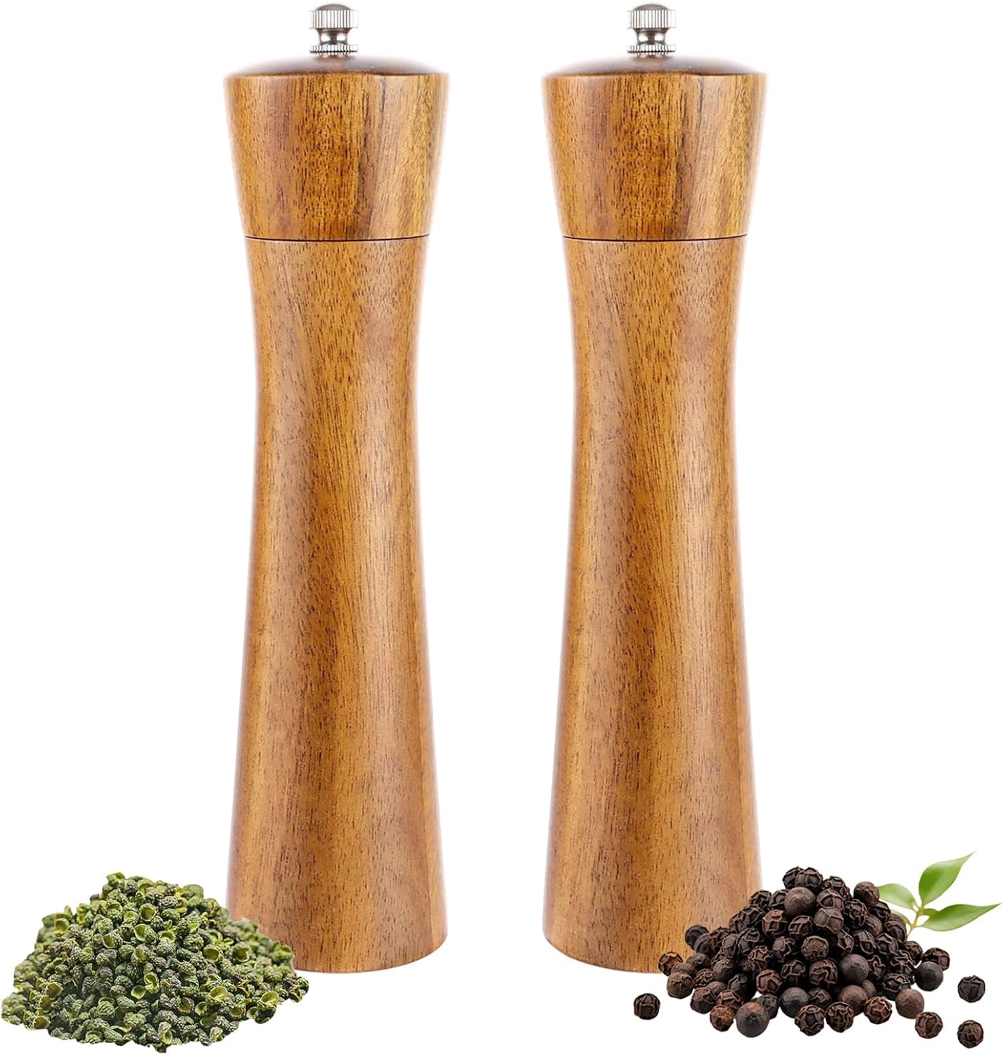 Lot de 2 moulins à sel et à poivre en bois Vendos85 - Mathon