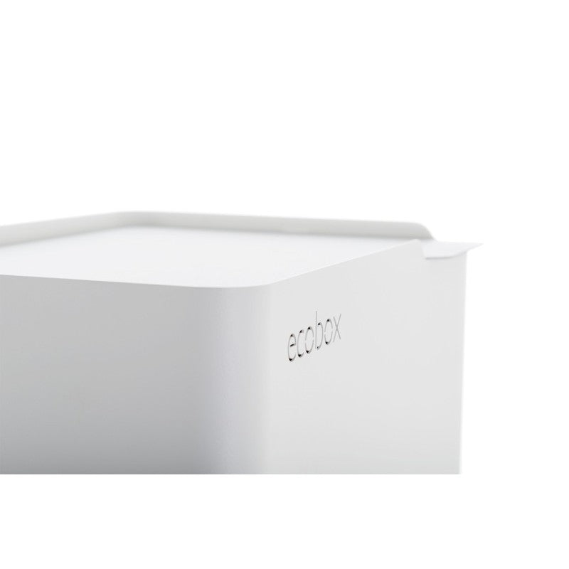 Poubelle cuisine fonctionnelle et élégante, 2 x 20 litres, ECOBOX NOA, Blanc-Gris Don Hierro - Mathon - 7