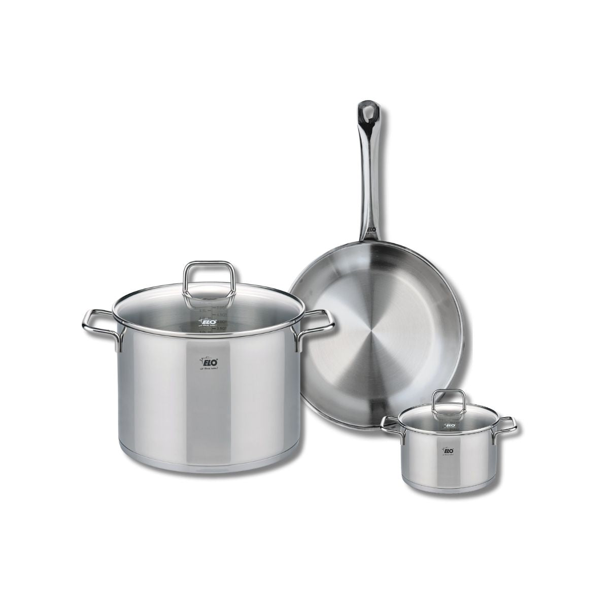 Ensemble de 1 Poêle de cuisson 28 cm et 2 faitouts 14 et 26 cm  Profi Citrin Elo - Mathon - 1