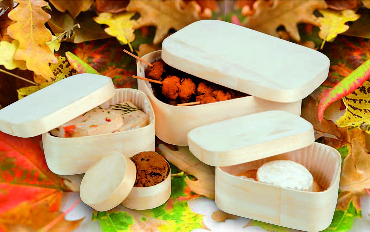 10Pcs - Boite bois rectangulaire avec couvercle  110x80x55mm 240ml FirstPack - Mathon - 4