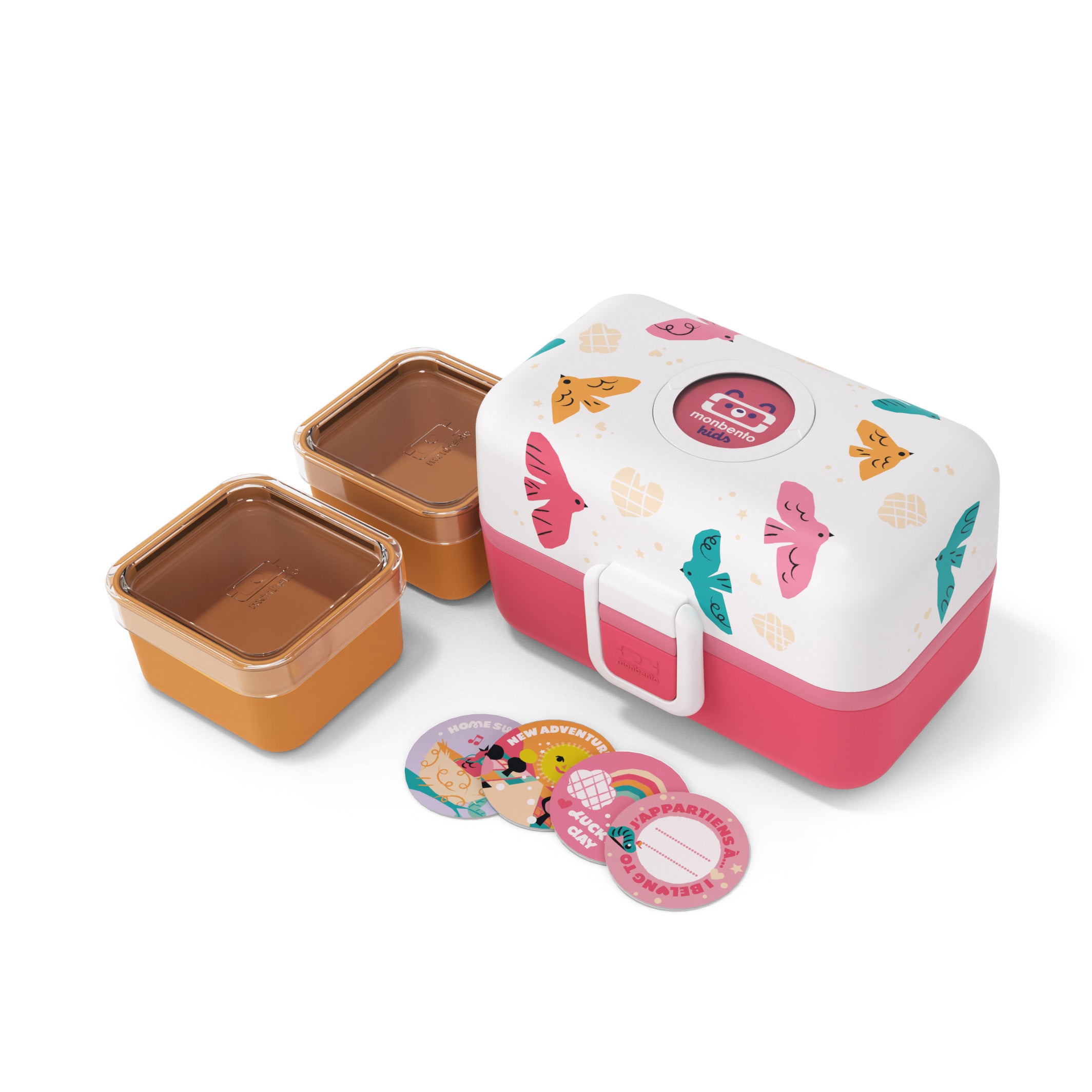 Lunch box à compartiments pour enfant Tresor 800ml Rose Birds Monbento - Mathon - 4