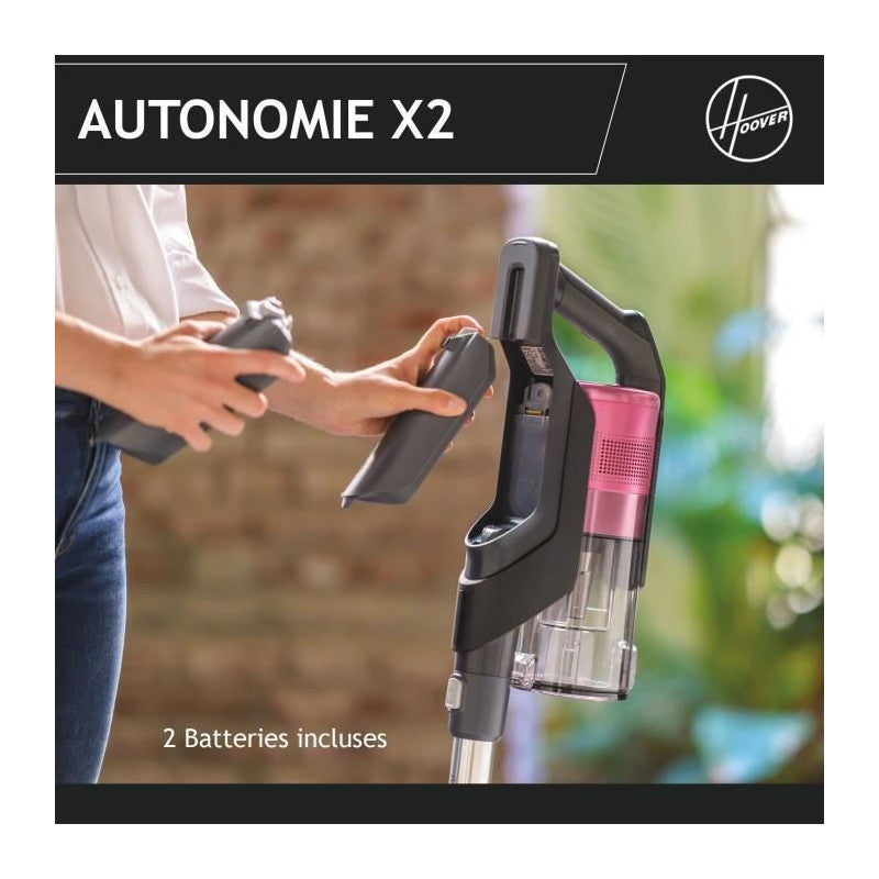 Aspirateur Balai Sans Fil -   Hf920h - 65 Aw - 86 Dba - Ecran Led - Rose / Gris Hoover - Mathon - 5