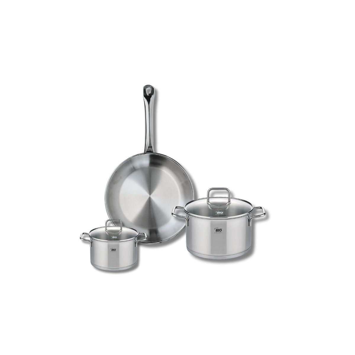Ensemble de 1 Poêle de cuisson 24 cm et 2 faitouts 12 et 16 cm  Profi Citrin Elo - Mathon - 1