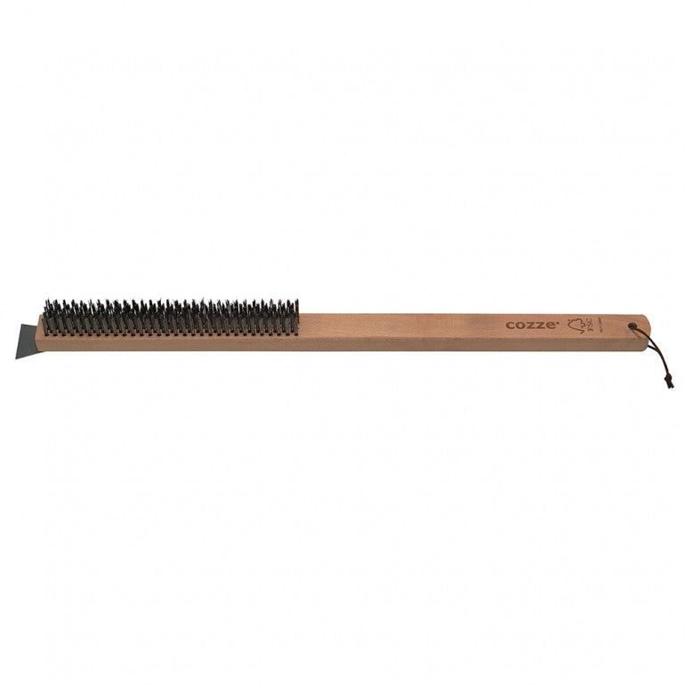 Brosse en acier avec grattoir et manche en bois 25 x 45 x 60 cm Cozze - Mathon - 4