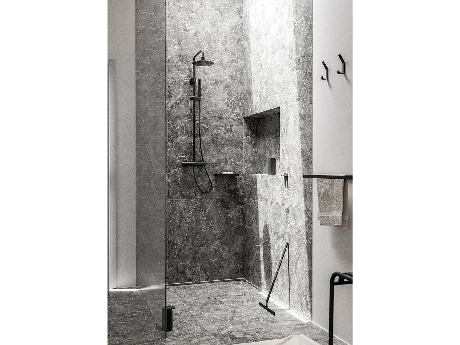 Porte-serviettes RIM en aluminium Noir Zone Denmark - Mathon - 4