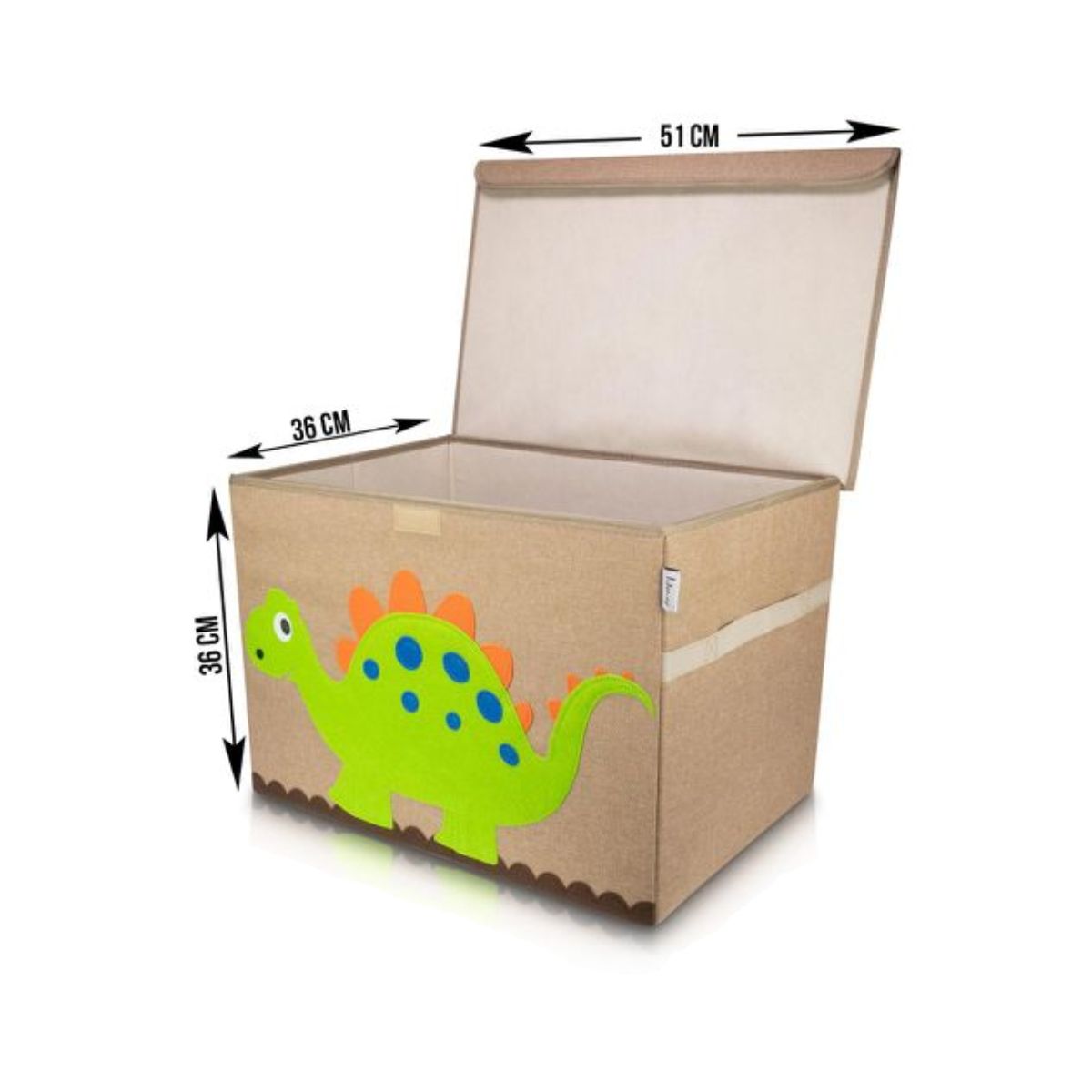 Boîte de rangement en tissu pour enfant grand modèle Dinosaure "Stégosaure " avec couvercle Lifeney Fackelmann - Mathon - 3