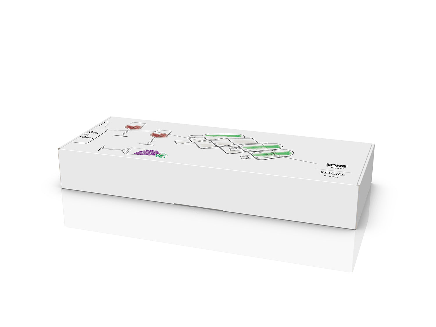 Casier à vin ROCKS en acier thermolaqué Gris chaud Zone Denmark - Mathon - 2