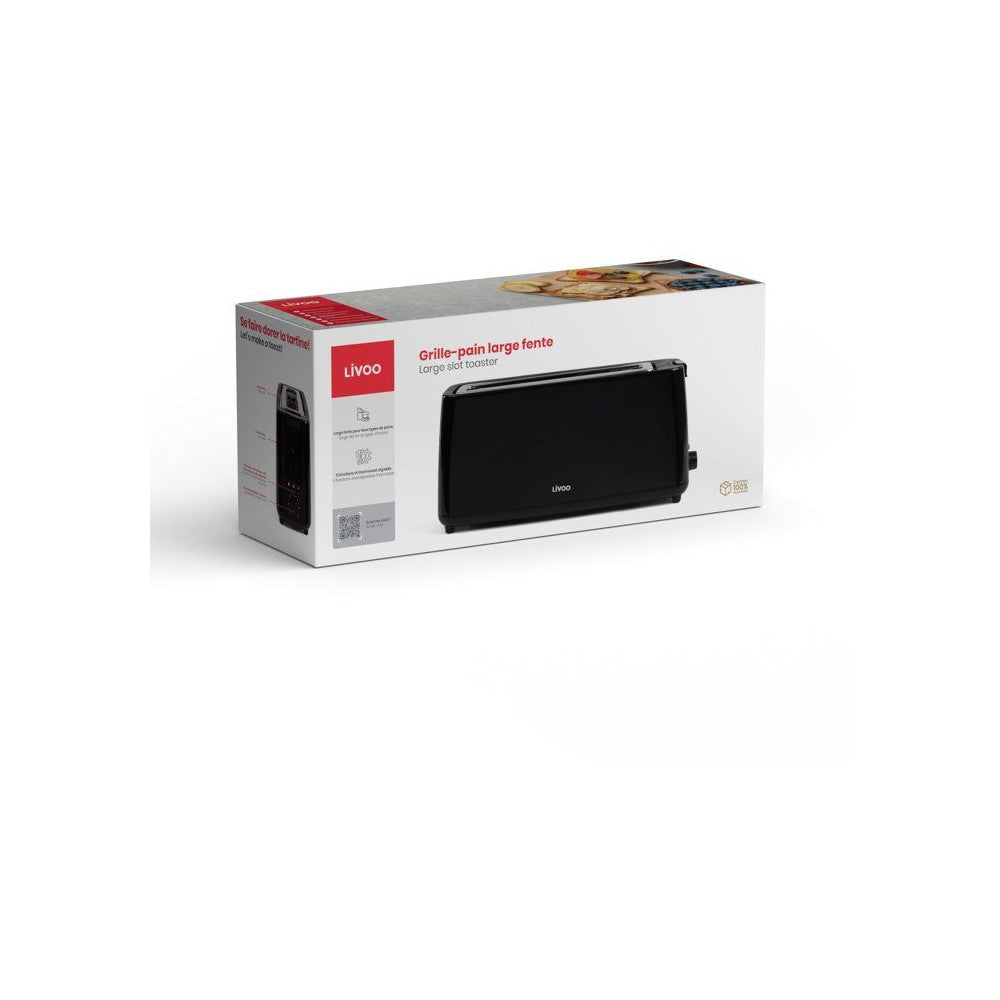 Grille-pain Fente Longue - Livoo - Dod168n - 900 W - Thermostat Réglable : 7 Niveaux - Noir Livoo - Mathon - 4