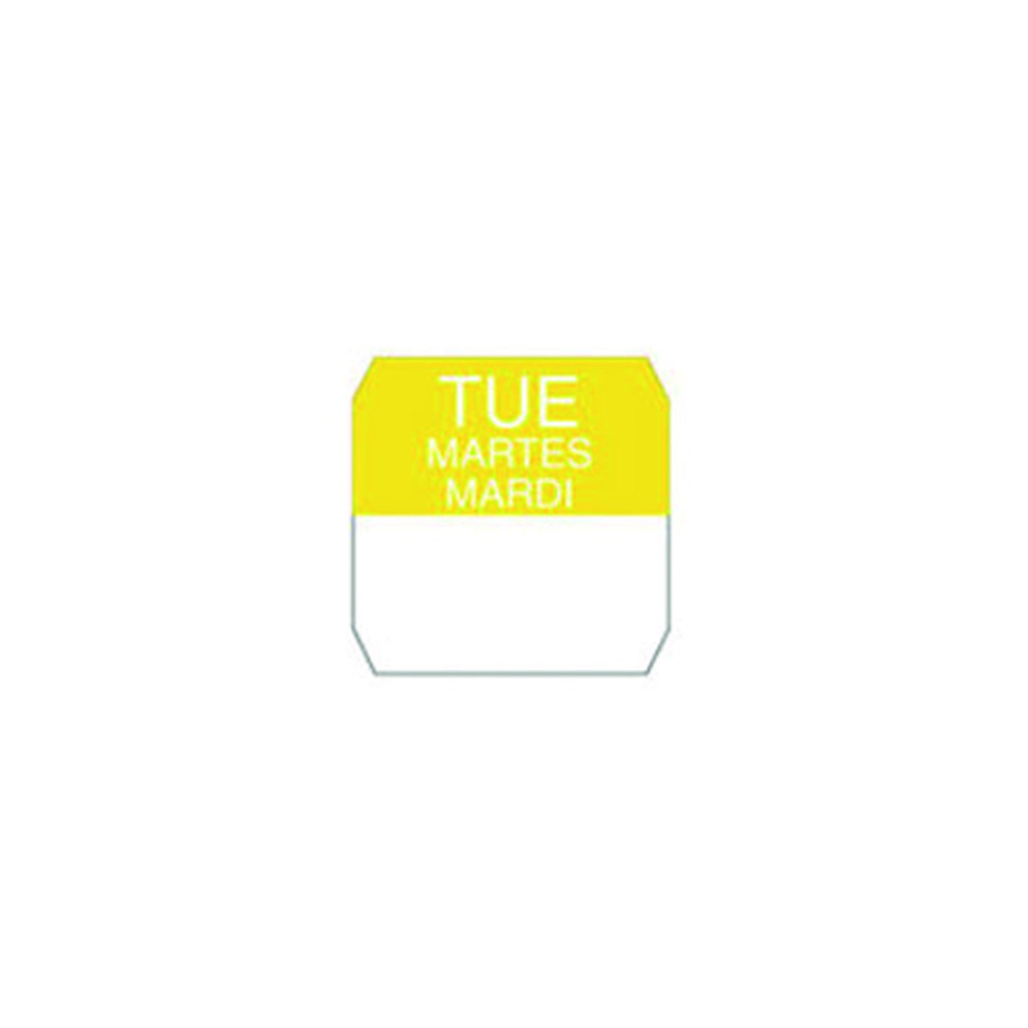 1000Pcs - Rouleau étiquette jaune mardi  25x25mm FirstPack - Mathon - 2