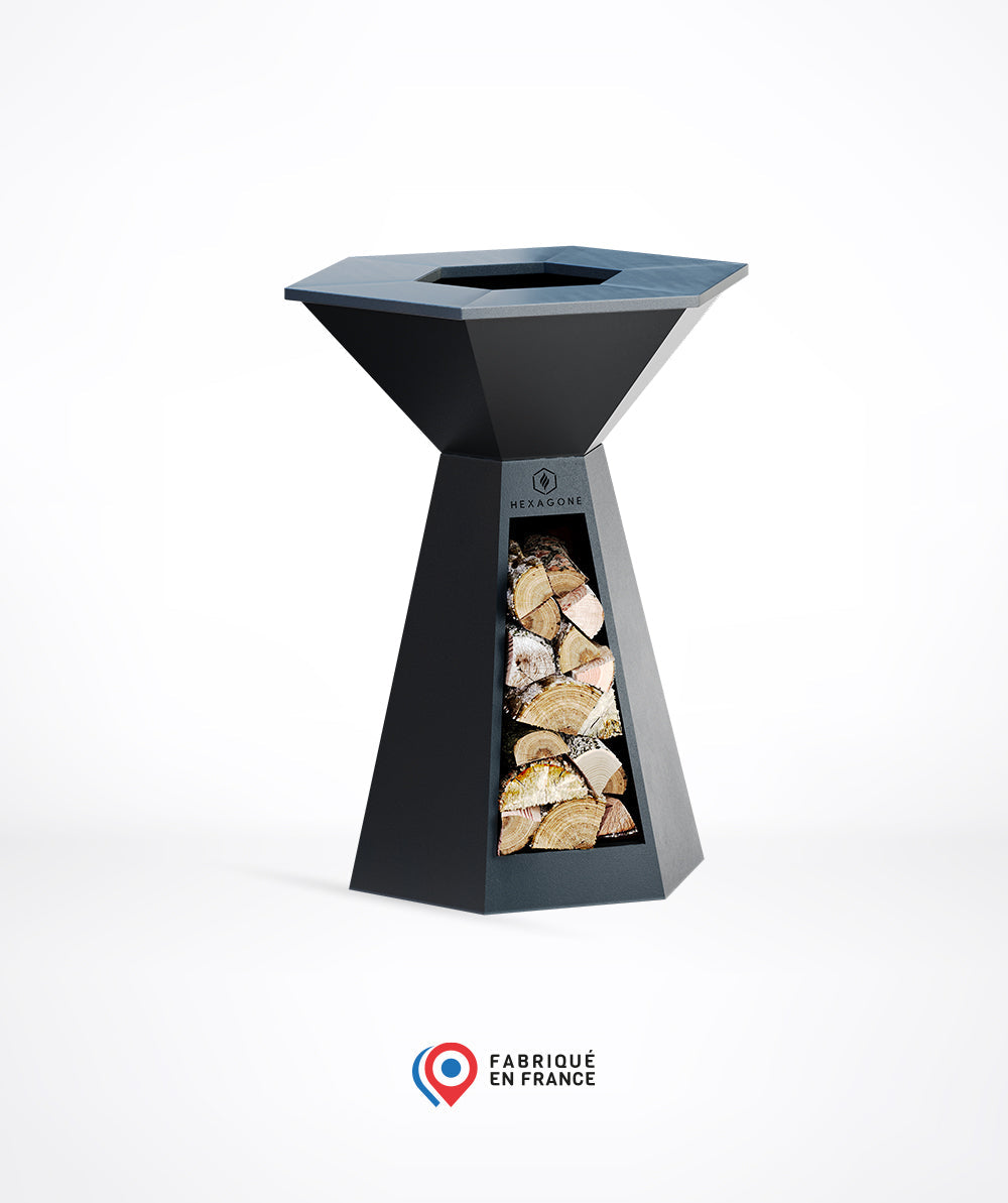 Brasero Agape | Epoxy noir 85 Hexagone - Mathon - 1