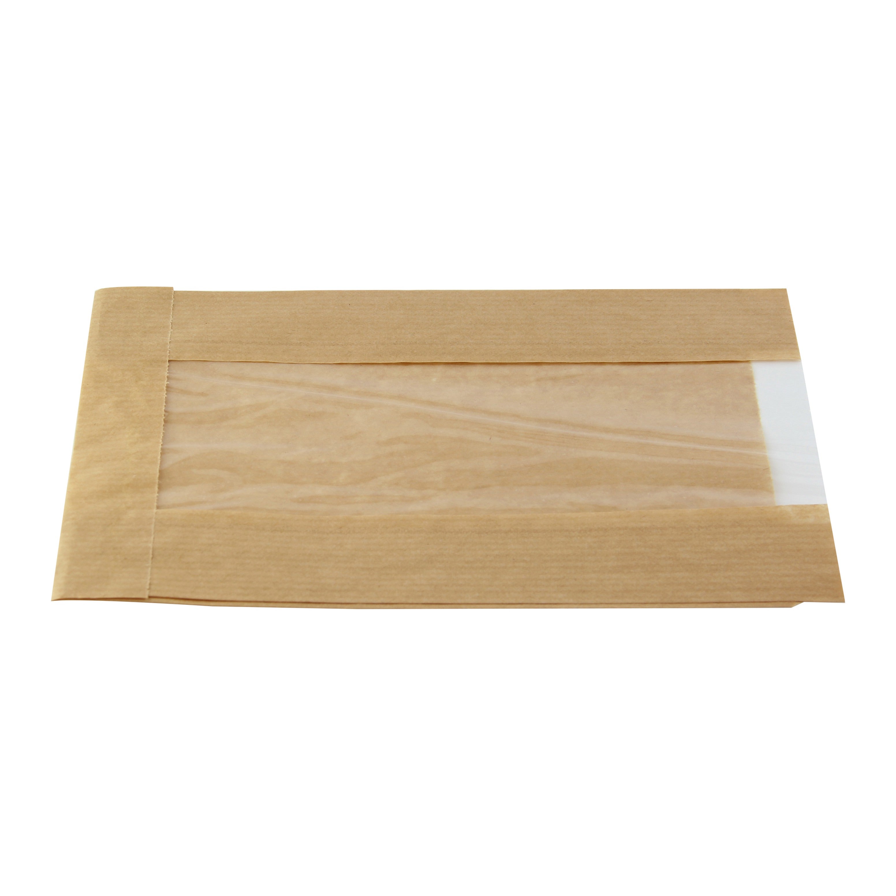 1000Pcs - Sac papier kraft brun à fenêtre 60x180x220mm FirstPack - Mathon - 2