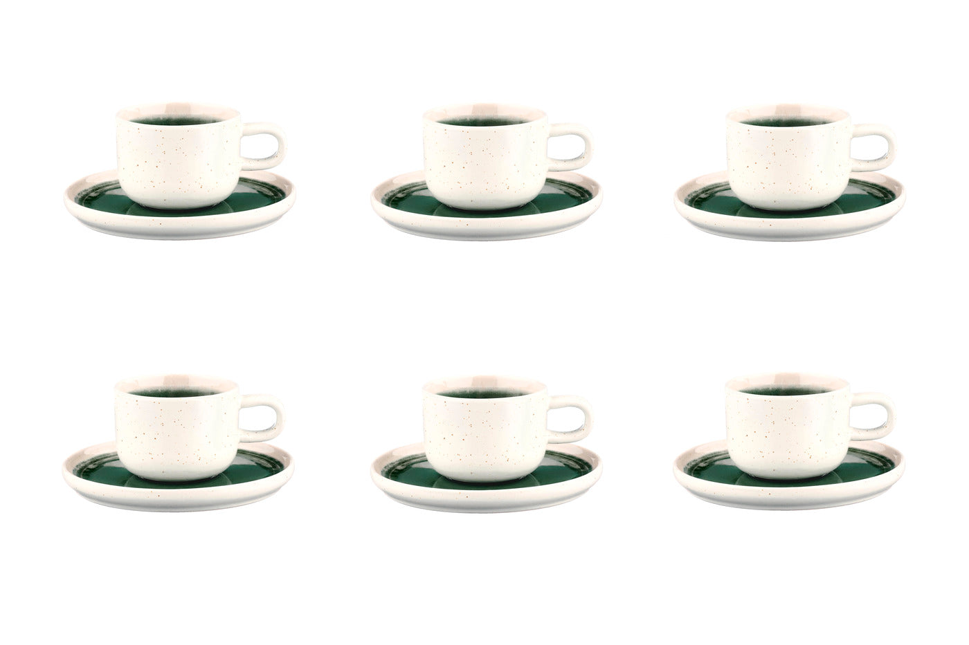 Lot de 6 tasses en grès vert D15 Björn - Mathon - 1