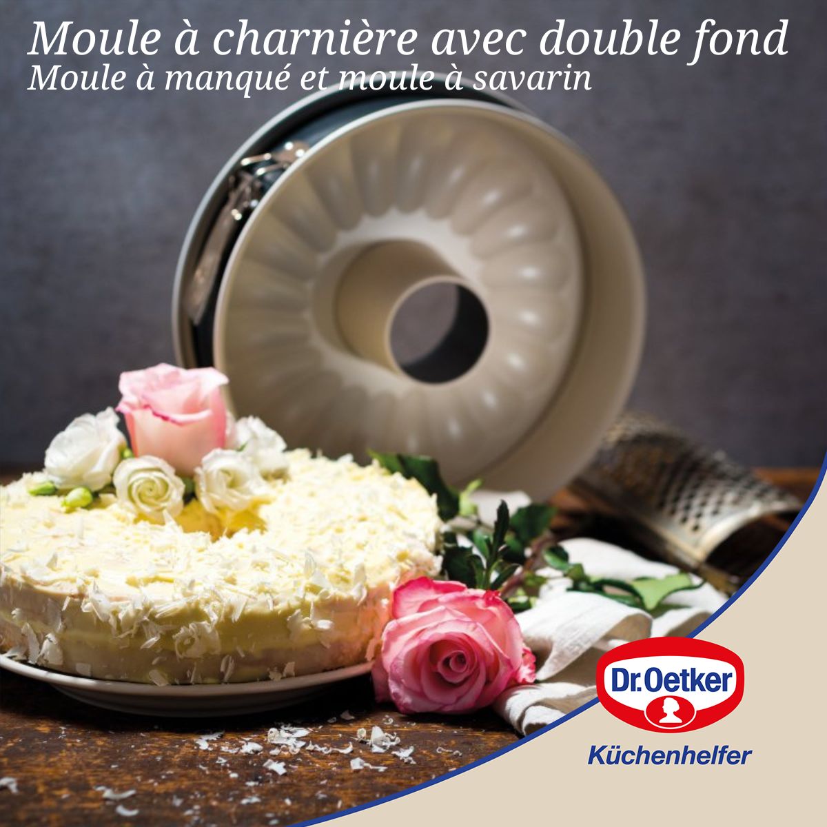 Ensemble de 2 Moules à manqué à charnière avec fond à savarin 26 cm Dr Oetker Back-Trend Dr. Oetker - Mathon - 2