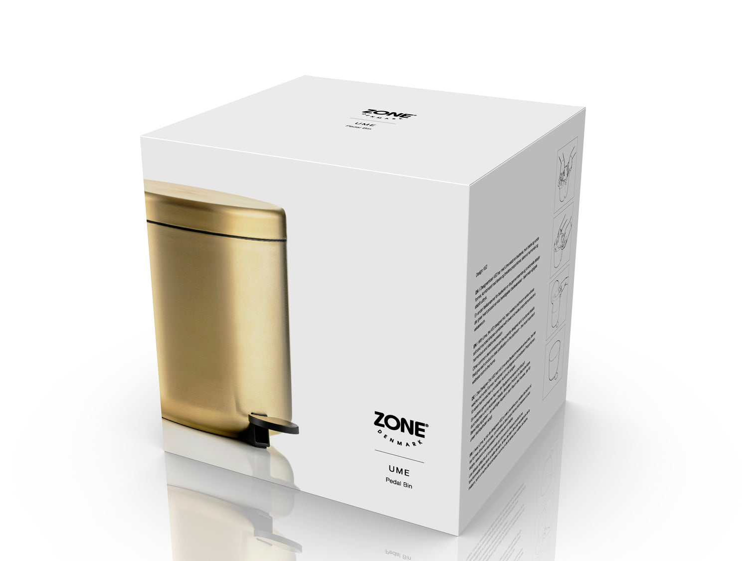 Poubelle à pédale Ume en SS304 Laiton finish Laiton Zone Denmark - Mathon - 3