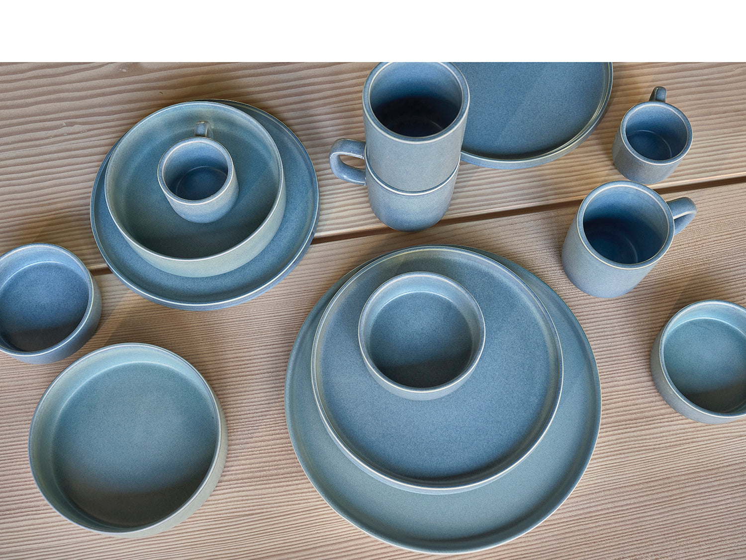 Lot de 2 bols FJORD 10cm en grès émaillé Bleu Villa Collection - Mathon - 8