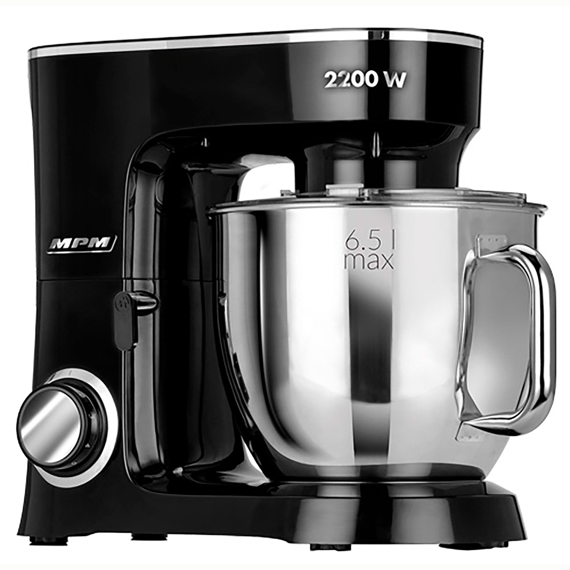 Robot Pâtissier Boulangerie Cuisine Ménager Multifonction Bol 6,5 L, 6 Vitesses 2200 Noir / Inox MRK-19B - Mathon - 9