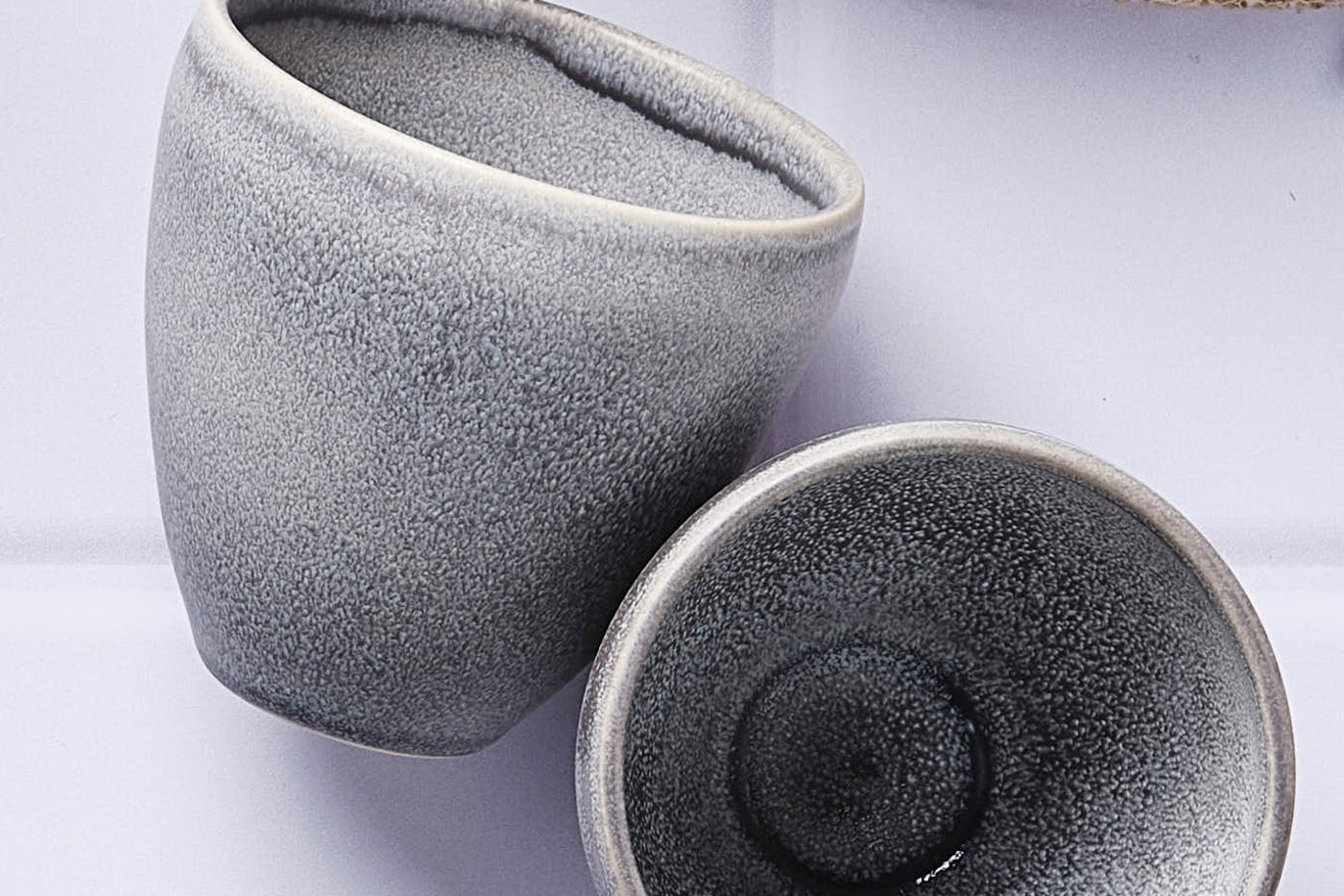Lot de 6 tasses en grès gris D8 Björn - Mathon - 5