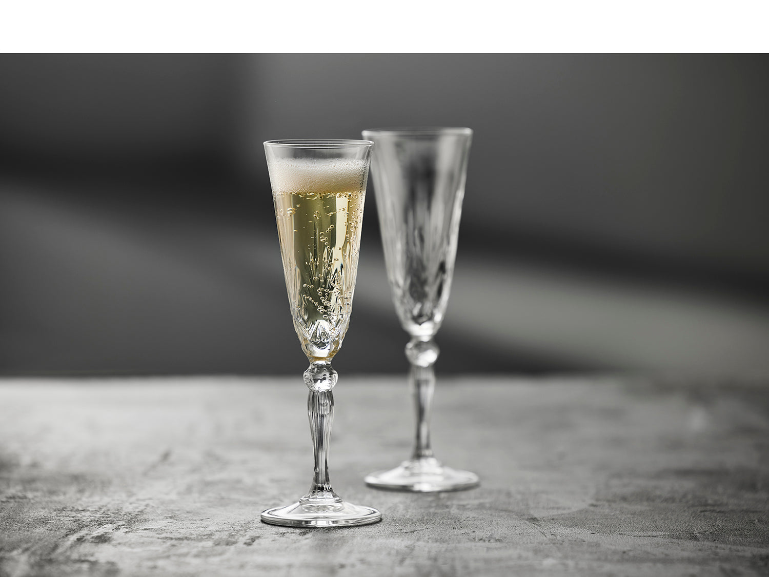 Set de 4 coupes à champagne MELODIA 16cl en cristal sans plomb Transparent Lyngby Glas - Mathon - 4