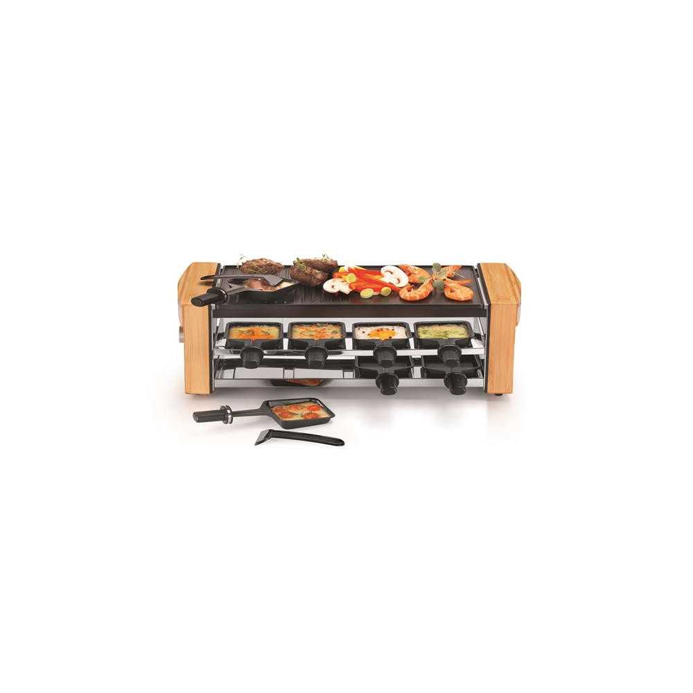 Raclette 8p 1200w Bambou Gamme Signature Kitchenchef - Kcwoodlux8 Kitchen Chef Professional - Mathon - 3