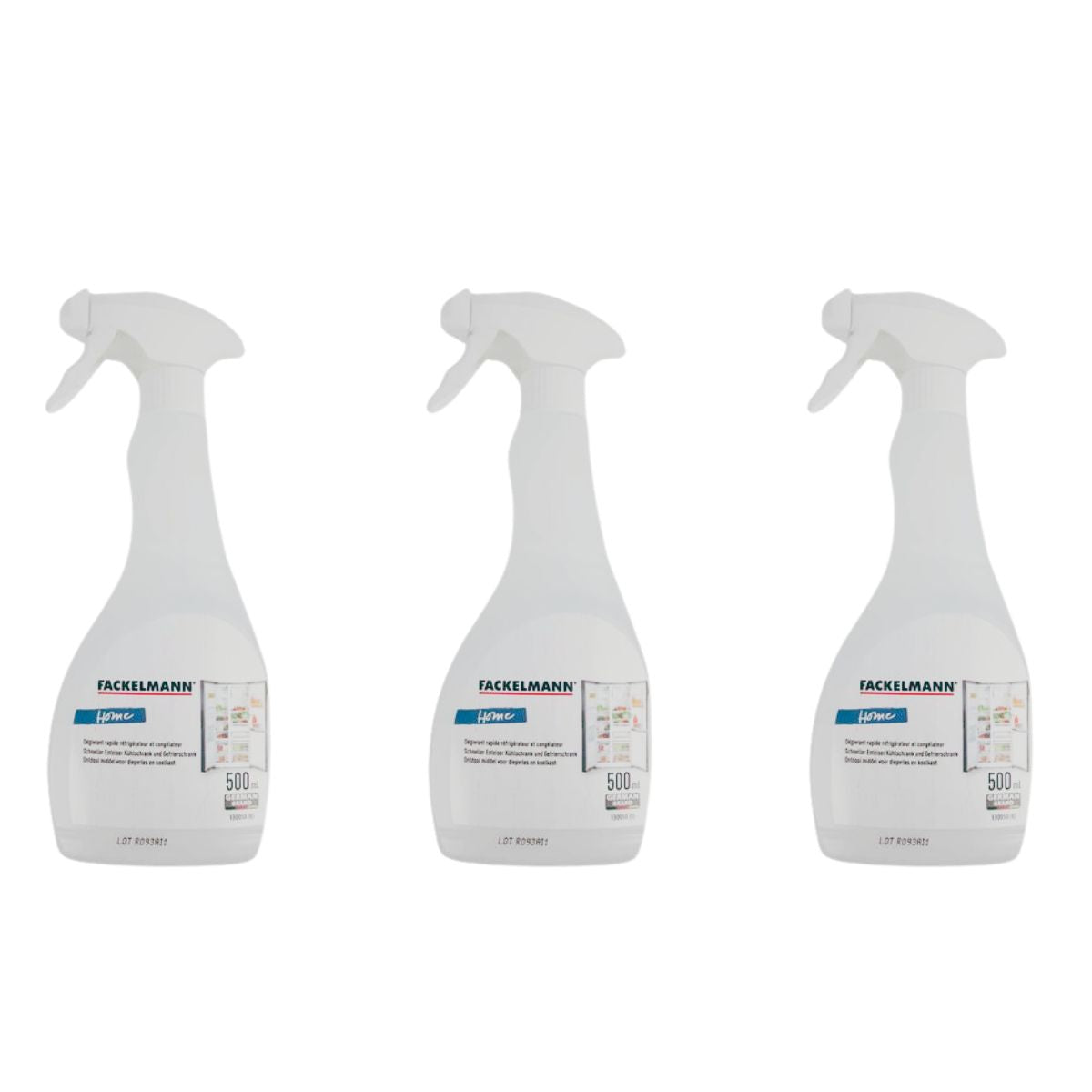Lot de 3 dégivrants réfrigérateur et congélateur en spray 500 ml Fackelmann - Mathon