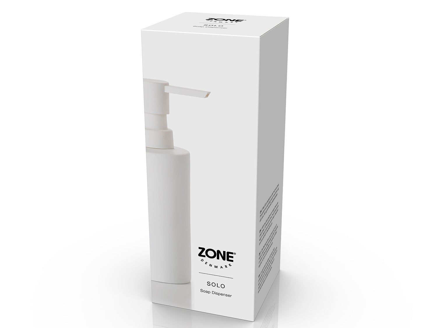 Distributeur de savon SOLO en porcelaine et softtouch Blanc Zone Denmark - Mathon - 2