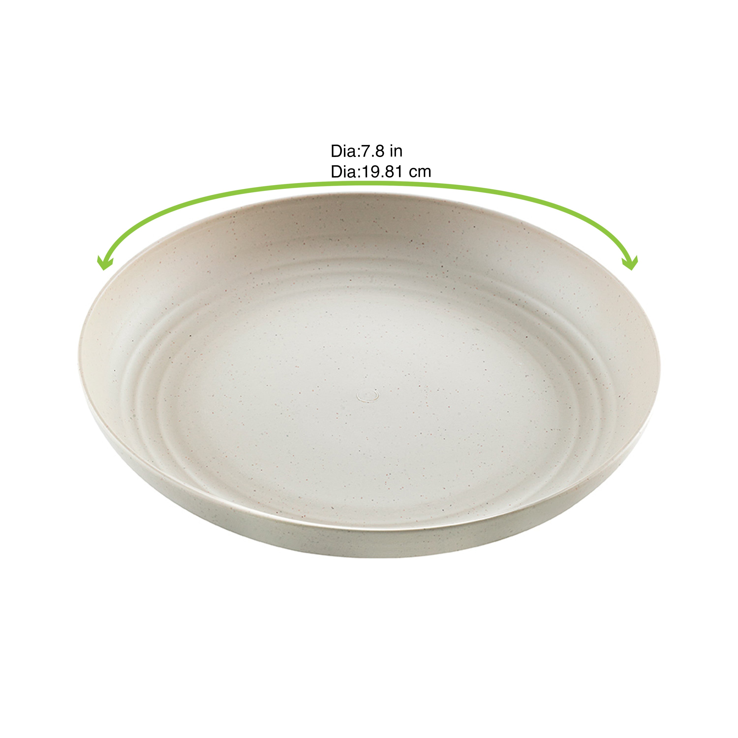 12Pcs - HUSKLY Assiette réemployable composite beige  H30mm FirstPack - Mathon - 2