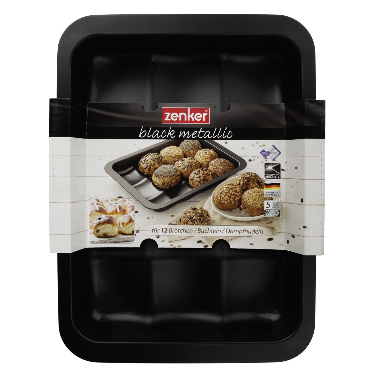 Ensemble de 2 Moules 12 mini pains ou brioches 36 x 27 cm Zenker Black Metallic Zenker - Mathon - 5