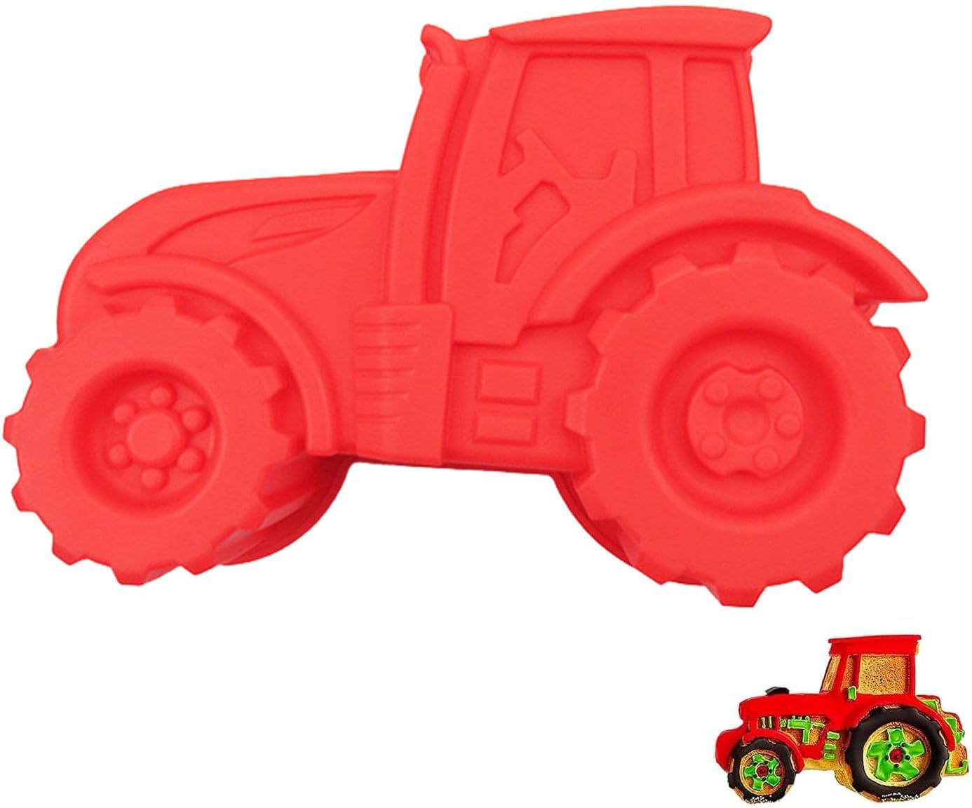 Moule de Cuisson Tracteur silicone rouge Vendos85 - Mathon