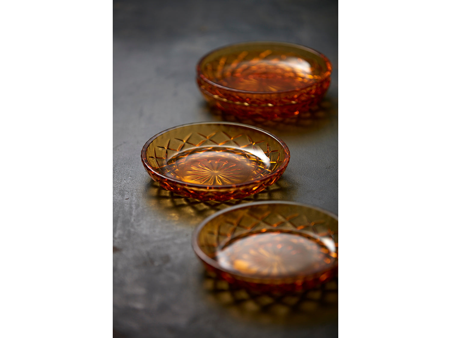 Ensemble de 4 assiettes SORRENTO 16cm Ambre Lyngby Glas - Mathon - 7