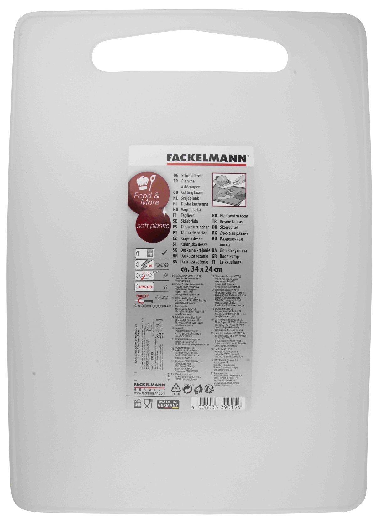 Planche à découper en plastique 34 x 24 cm  Basic Fackelmann - Mathon - 4