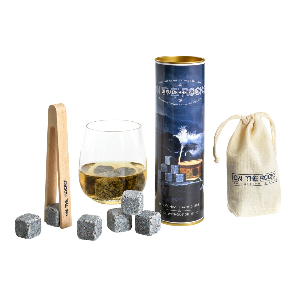 Coffret de 6 glaçons en granit bleu de Bretagne on the rocks - Mathon - 1