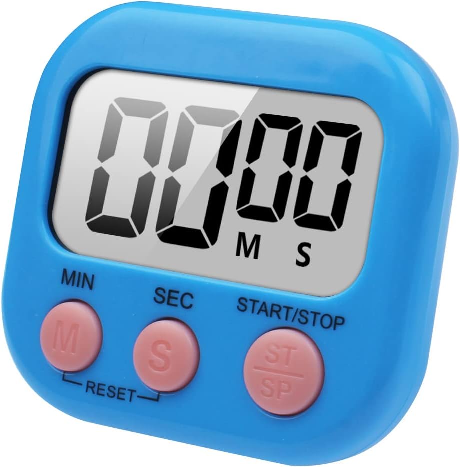 Minuteur de Cuisine magnétique avec Grand écran LCD bleu Vendos85 - Mathon