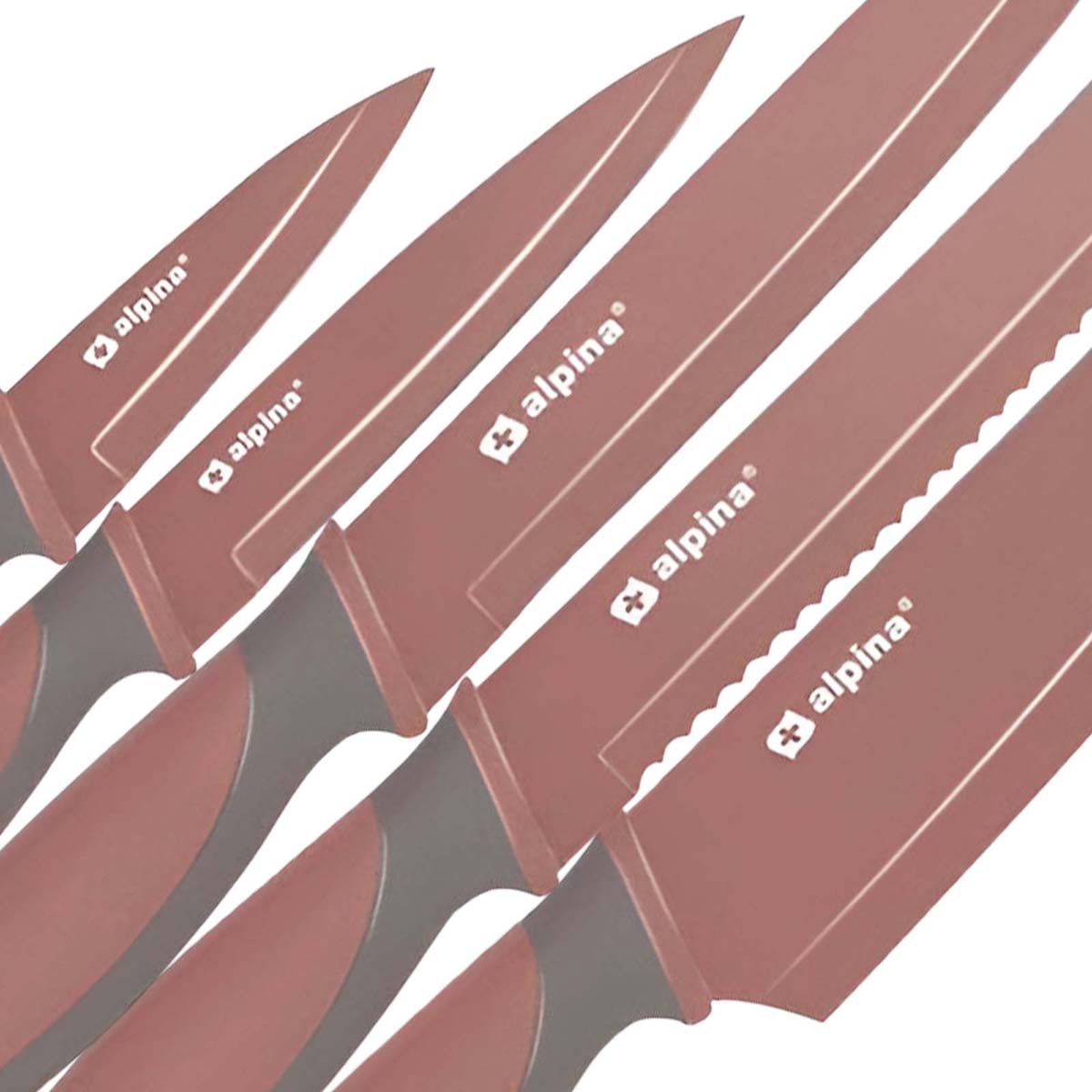 Set de 5 Couteaux Bordeaux Alpina - Mathon - 2