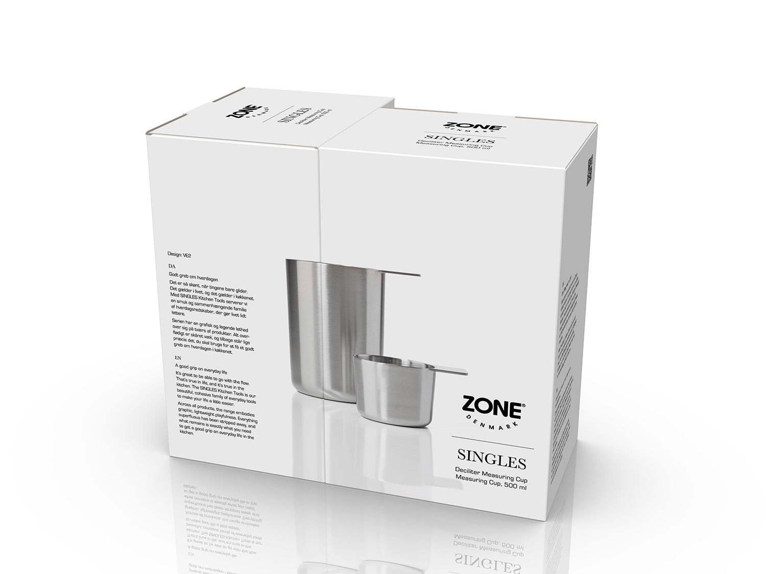 Ensemble 2 pièces de mesure SINGLES en acier inoxydable Acier Zone Denmark - Mathon - 4