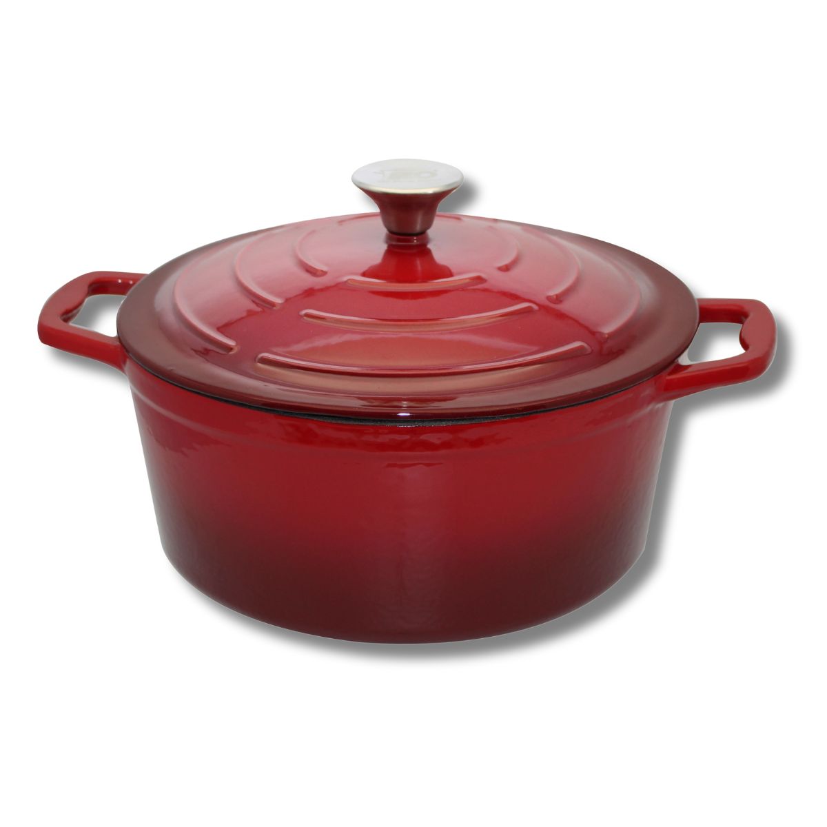 Cocotte en fonte émaillée 26 cm rouge cerise 4.5 L Elo - Mathon - 1