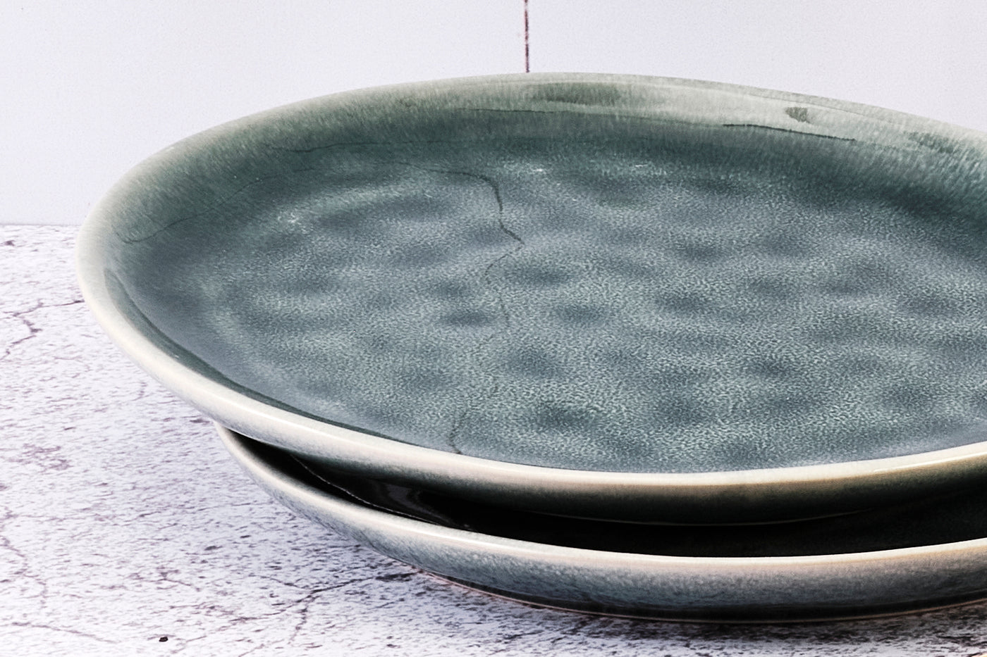 Lot de 6 assiettes à dessert en grès bleu D21 Björn - Mathon - 5