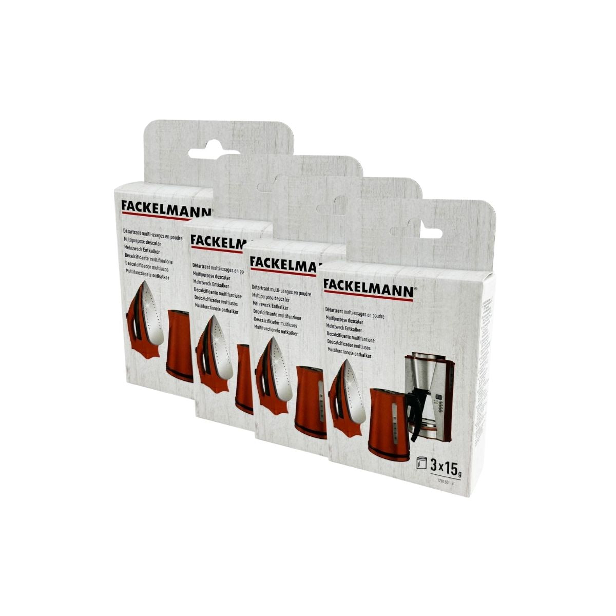 Ensemble de 4 Sachets détartrants pour appareils électroménager Petit Déjeuner Fackelmann - Mathon